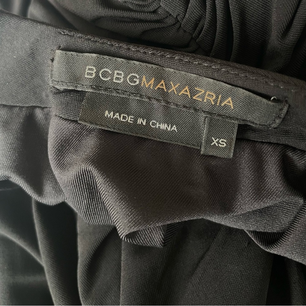 BCBGMAXAZRIA Long Cocktail Dress Cutout Sides Sleeveless Low Back Black XS - Picture 8 of 11